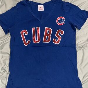 Chicago Cubs Women's V-Neck T-Shirt - Blue